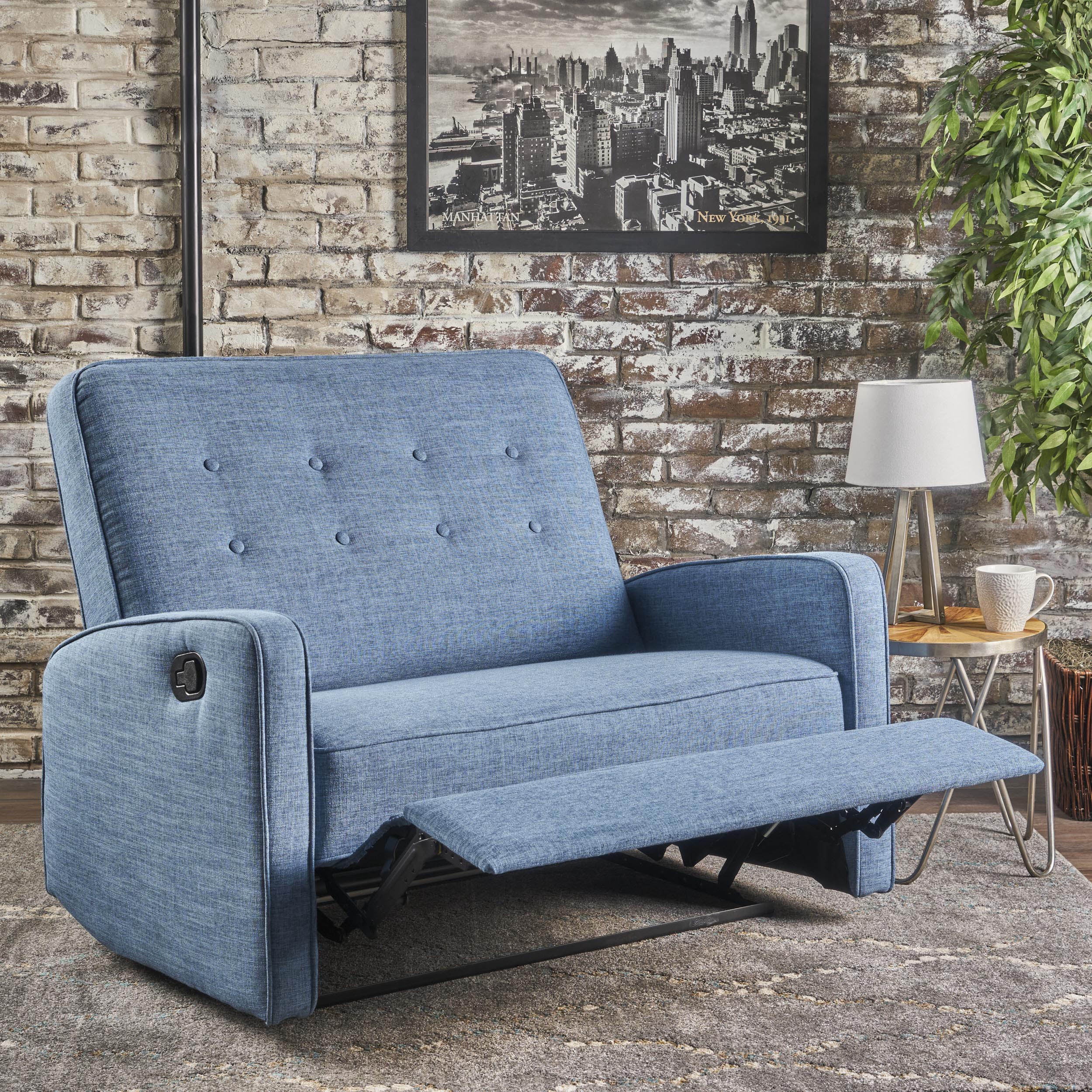Euroco Manual Recliner Chair in Chic Fabric, Oversized Lounge Chair with Side Lever for Adjustable Backrest – Sturdy Frame, Plush Cushions, Living Room & Bedroom Use