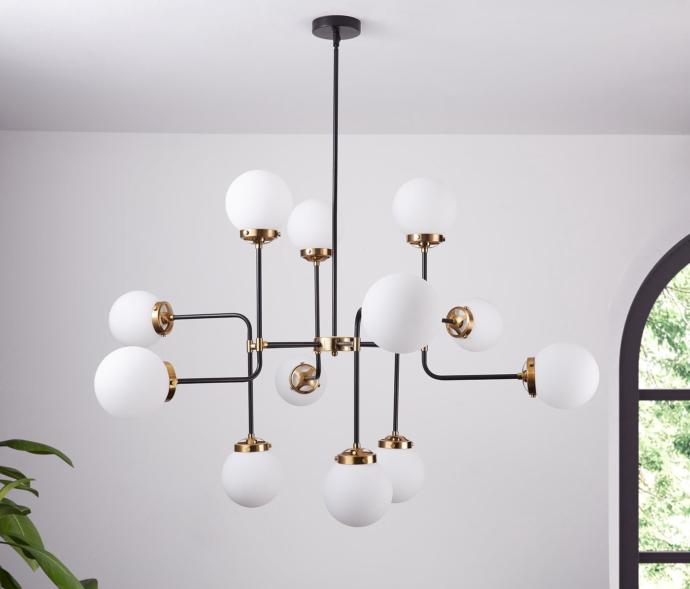 Aiwen Contemporary Chandelier Pendant Light 12 Lights Ambient Kitchen Island Light Fixture
