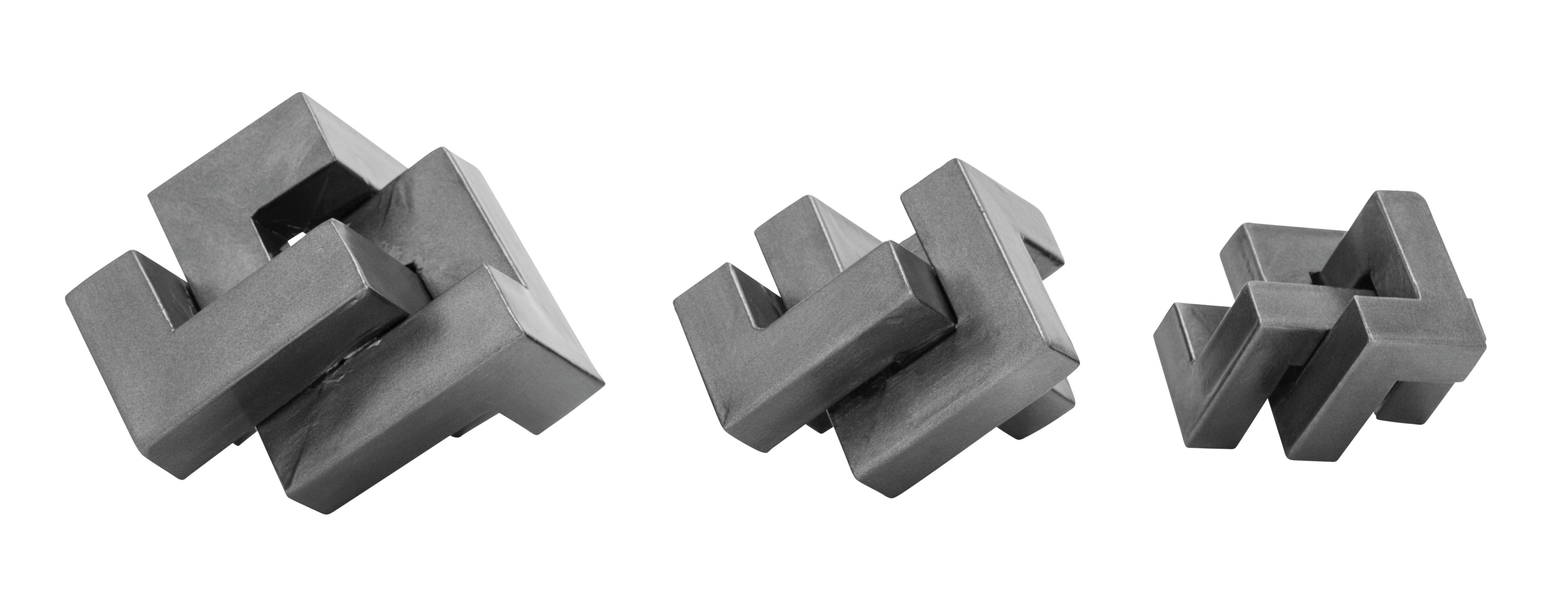 Decmode Industrial 3, 4, And 5 Inch Gray Interlocking Geometric Shapes