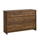 Sauder River Ranch 6-Drawer Dresser in White Plank
