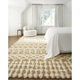 thumbnail image 5 of BoutiqueRugs Evely Boho Moroccan Geometric Shag Oversized for Living Room, Bedroom, Dorm, Kids Room - Mustard, Ivory - 9'2" x 12' (9x12), 5 of 8