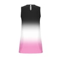 thumbnail image 4 of cocolona Summer Sleeveless Mini Dress Crew Neck Ruffle Flowy Tank Dress Fashion Casual Gradient Color Holiday Beach Sundress S, 4 of 7