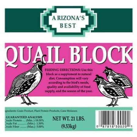 Arizona's Best 21 LB Quail Bird Seed Block