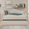 thumbnail image 3 of Harper & Bright Designs Twin Daybed Wood Sofa Bed for Bedroom Living Room with Trundle, White, 3 of 7