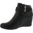 thumbnail image 2 of ANNA CICI-9 Women Comfy Almond Toe Platform Hidden Wedge Ankle Bootie, 2 of 4