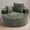 Green, variant on Harmie Round Sofa Bed, Compressed Cloud Couch Sleeper Sofa with Cup Holders, Corduroy Sofa for Living Room Apartment, White, 55.5 x 55.5 x 24.0 in