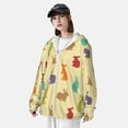 thumbnail image 4 of Pofeuu Colorful Rabbit Print Sun Protection Outdoor Lightweight Full Zip UV Cooling Hoodie Long Sleeve Summer Clothing for Outdoor Hiking-3X-Large, 4 of 5