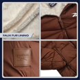 thumbnail image 4 of Chaqueta puffer acolchada Reebok para mujer, talla mediana, color cognac, 4 of 7