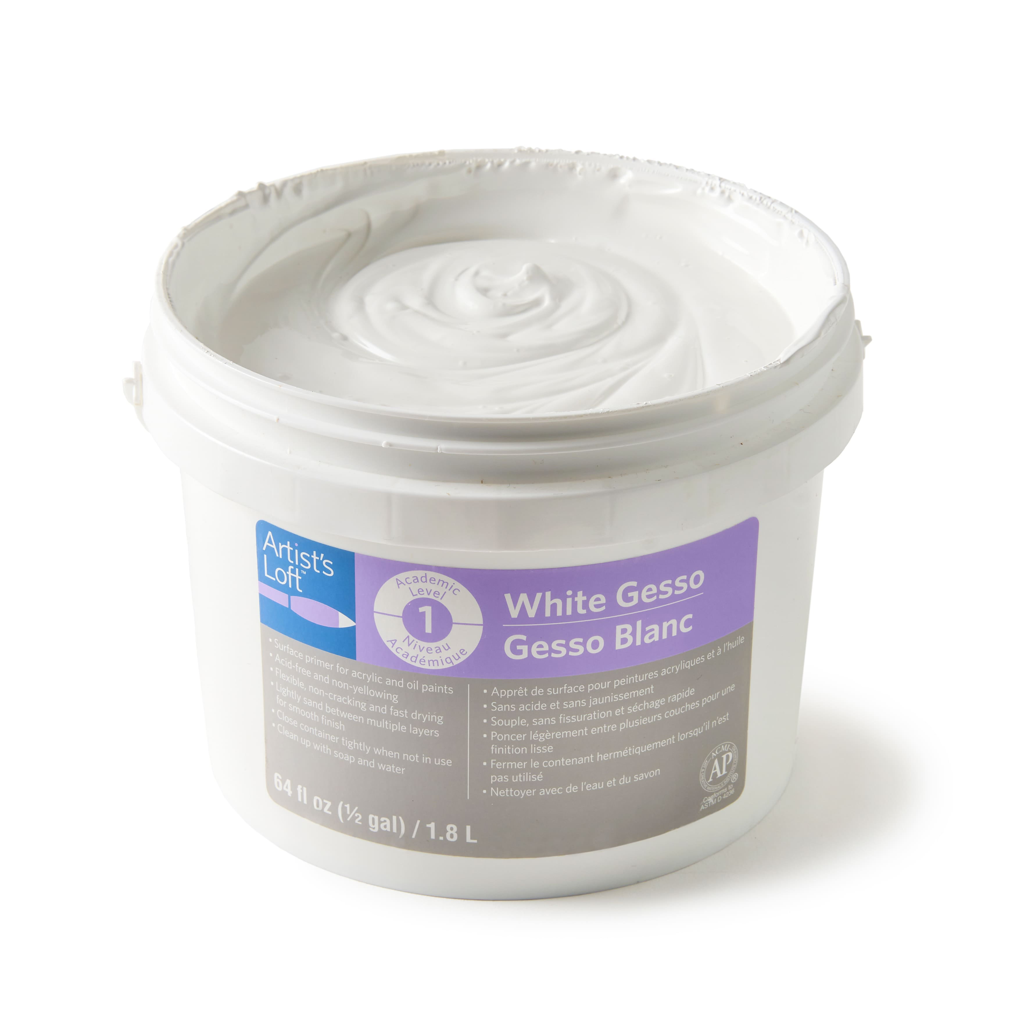 U.S. Art Supply White Gesso Acrylic Medium, 500ml Tub 