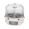thumbnail image 3 of Dispensador de cereales giratorio de 360 ​​grados, contenedor organizador de 6 compartimentos, almacenamiento de alimentos Blanco, 3 of 6