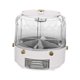 thumbnail image 3 of Dispensador de cereales giratorio de 360 ​​grados, contenedor organizador de 6 compartimentos, almacenamiento de alimentos Blanco, 3 of 6