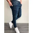 thumbnail image 4 of Jeans De Hombre Ajustados Casuales Elásticos De Color Liso, 4 of 8