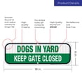 thumbnail image 3 of Keep Gate Closed Sign, Dogs In Yard, 3 of 8