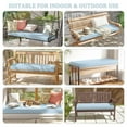 thumbnail image 5 of Kimunuk Outdoor Bench Cushions 60 x 18 x 3.5 Inch, High Density Foam Bench Seat Cushion, Porch Swing Cushion with Non-Slip Removable Cover, Sky Blue, 5 of 7
