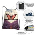 thumbnail image 3 of Easygdp Butterfly Over Lavender Drawstring Backpack Gym Bag,Sport Gym Sackpack,Gym Sack with Side Pocket for Men Women, 3 of 6