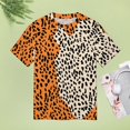 thumbnail image 4 of Leopard Print Pattern T Shirts Basic T-Shirt Short Sleeve Ladies Tee Shirt Summer Graphic Clothing, 4 of 6