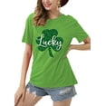 thumbnail image 3 of St. Patrick's Day Shirts for Women Shamrock T Shirt St.Paddys Day Green Clover Short Sleeve Tops, 3 of 6
