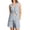#0028-Light Blue, variant on Uootdi Women's 2 Piece Matching Lounge Set Sleeveless V Neck Button Down Vest High Waist Pleated Linen Shorts Set with Pockets