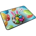 thumbnail image 2 of GZHJMY Easter Bunny and Easter Eggs Floor Mat, Non-Slip Washable Entrance Front Door Rug for Home Indoor Kitchen Bathroom Bedroom, 23.6"x 15.27", 2 of 7