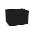 thumbnail image 6 of Household Essentials Wide Storage Box With Lid Box, 15”x15”x10”, Canvas Sides With Cardboard Reinforcement, Ideal Closet Storage Solution, Includes Handle for Easy Access, Black, 6 of 9