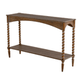 thumbnail image 5 of Hassch 47 Inch Rustic Console Table, 2-Tier Entryway Table with Storage Shelf for Living Room, Hallway, Brown, 5 of 10