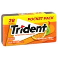 thumbnail image 3 of Trident Tropical Twist Sugar Free Gum, 28 Piece Pocket Pack, 3 of 10