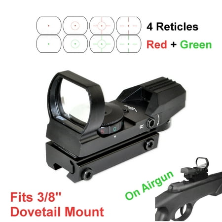 Field Sport Red and Green Reflex Sight with 4 Reticles, For 3/8