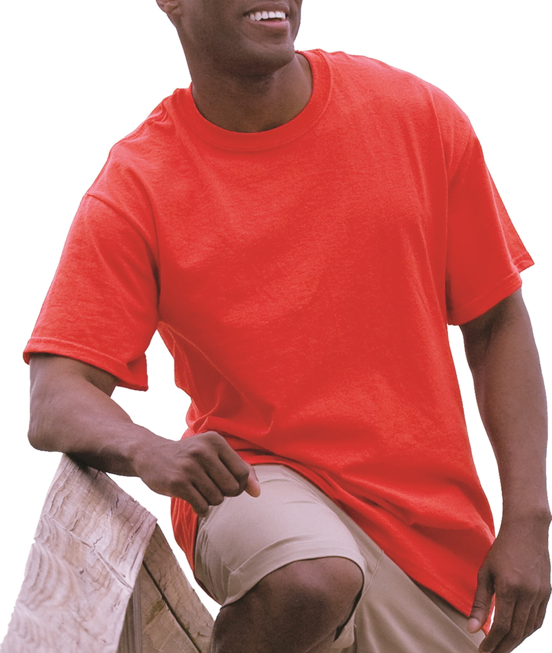 Gildan - Gildan Medium Red Short Sleeve Crew T-Shirt, 1 Each - Walmart