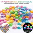 thumbnail image 5 of Liamobondopolis 100 PCS Mini Resin Turtles Glow in the Dark, Translucent Candy Color Tiny Animal Charms for Nail Art, Micro Landscape Decor, Resin Craft Supplies & DIY Terrarium Ornaments, 5 of 9