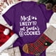 thumbnail image 4 of Gibobby Tops navideños para Mujer Camisetas estampado navideño para mujer, camisetas de manga corta, camisetas holgadas informales, camisetas de algodón(Morado,M), 4 of 5