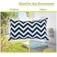 thumbnail image 4 of Petit Oreiller Chevron Bleu Marine 12x20, 4 of 6
