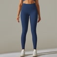 thumbnail image 4 of WILLBEST Pantalones de Yoga de Cintura Alta Sin Costuras Para Mujer, Diseño Calado, Leggings Ajustados Con Realce de Color Melocotón Para Entrenamiento Deportivo 538 Grande, 4 of 5