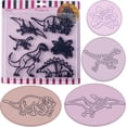 thumbnail image 1 of 10 cortadores de galletas de dinosaurio, molde de plástico para fondant, cortador de galletas detallado para cumpleaños, bodas, manualidades de repostería, masa de arcilla, decoración DIY., 1 of 6