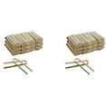 thumbnail image 1 of Paquete de 240 pinzas de bambú en miniatura, pinzas desechables de 4 pulgadas, pinzas para tostadas de bambú en miniatura y desechables, 1 of 6