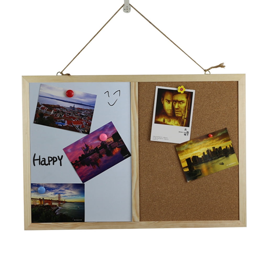 LIANXUE Practical Wood Half Whiteboard Cork Board Magnetic Photo Board Hanging Wall Door