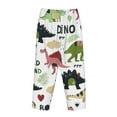 thumbnail image 5 of Disketp Cute Dinosaurs Print Women'S Comfy Pajama Pants Casual Drawstring Palazzo Lounge Wide Leg Pants, 5 of 9