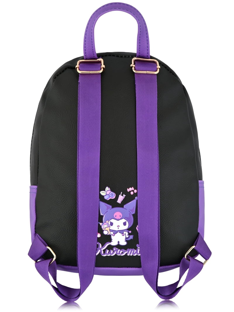 Officially Licensed Sanrio Kuromi Mini Backpack, 10in PU Leather Amazon.com: Kuromi 10 main image 3