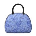 thumbnail image 2 of Paisley and Damask Blue Pattern Insulated Lunch Bag,Leakproof Large Capacity Lunch Box for Work,Picnic or Travel,11.4 X 6.7 X 8.3 Inches, 2 of 6