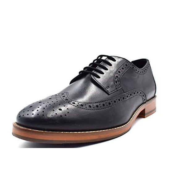 NEKTA /ke'nekt/ Men's Dress Shoes - Leather Lace-up Oxford - Casual Dress Shoes for Men Black 6.5