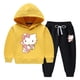 thumbnail image 3 of Conjunto de suéter con capucha con patrón de dibujos animados para niños de Hello Kitty, conjunto de suéter con capucha de algodón puro grueso, ropa deportiva y de ocio para niñas cálidas, 3 of 5