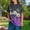 Purple b, variant on Spazoro Toddler Girls T-shirts, Crewneck Printed Casual Summer Short Sleeve Tops Tee Mint Green Size 7 T