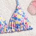 thumbnail image 6 of mgoYE Girl Swimsuits Size 7-8 Girls Swimsuit Two Piece Tankini Swimsuits with Boyshort Ruched Bathing Suit Color Block Teen Girls' Swimwear(Blue,11-12 Years), 6 of 7