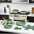 thumbnail image 6 of Thyme & Table 12-Piece Non-Stick Supreme Cookware Set, Pots and Pans Set - Olive, 6 of 18