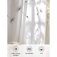 thumbnail image 6 of Sheer Curtains 108 Inches Long, Modern Elegant Pastoral Flowers Black Light Filtering Window Curtains for Living Room, Spring Floral Rod Pocket Voile Sheer Curtain Drapes, 52"W x 108"L, 2 Panels, 6 of 9