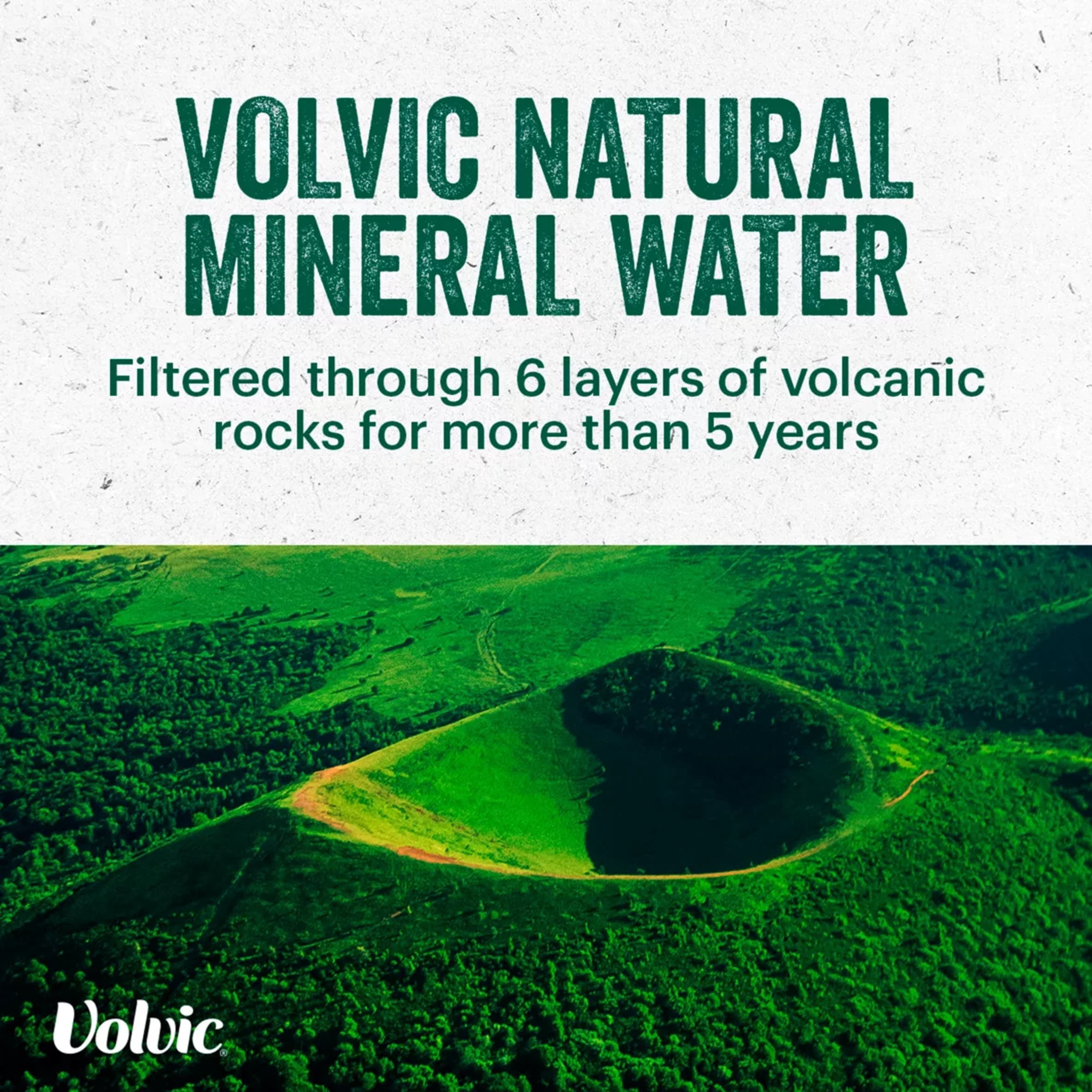 Volvic Natural Bottled Mineral Still Water 1L, Imported from Britain