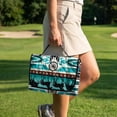 thumbnail image 4 of Yuyamidu Green Golf Cart Seat Covers Southwest Aztec Horse Replacement Seat Cover with 4 Front Pockets Portable Golf Cart Seat Towel Blanket for Club Car Travel Sports, 4 of 8