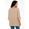 thumbnail image 2 of Roaman's Women's Plus Size Hand Crinkled Embellished Tunic, 2 of 5