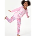 thumbnail image 4 of Beezizac Rainbow Leopard Print & Butterfly Pajamas for Girls Size 16 Long Sleeve Cute PJS, 4 of 7