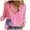 Pink, variant on Conairie Linen Shirts For Women Long Sleeve Regular Fit Collar Button Down Shirts Solid Breathable Soft Beach Vacation Clothes Summer 2026 Black L