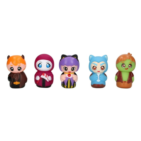 Marionetas de dedo de Halloween, 5 piezas de juguetes para dedos con temática navideña, coloridos juguetes para fiestas, los mejores en su clase